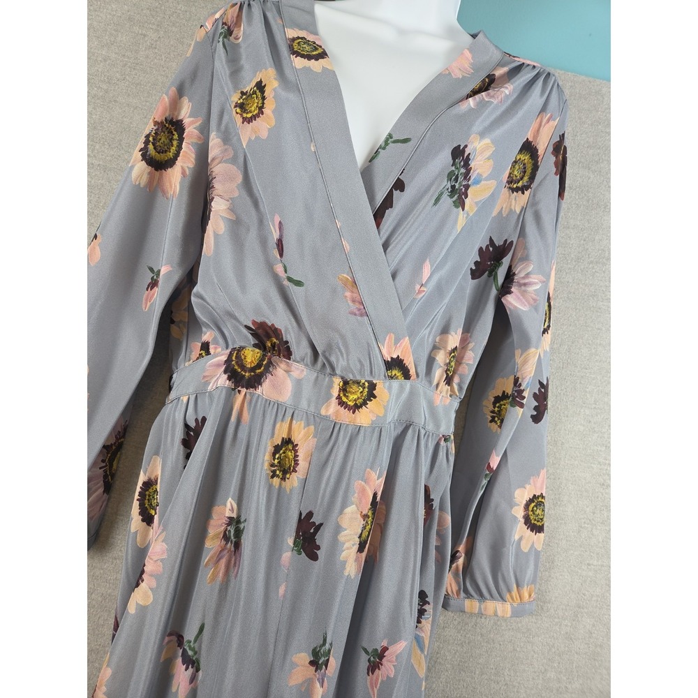 No. 6 Store NYC Floral Silk Jumpsuit Luxury Size 1 Wide Leg Flowy Designer USA